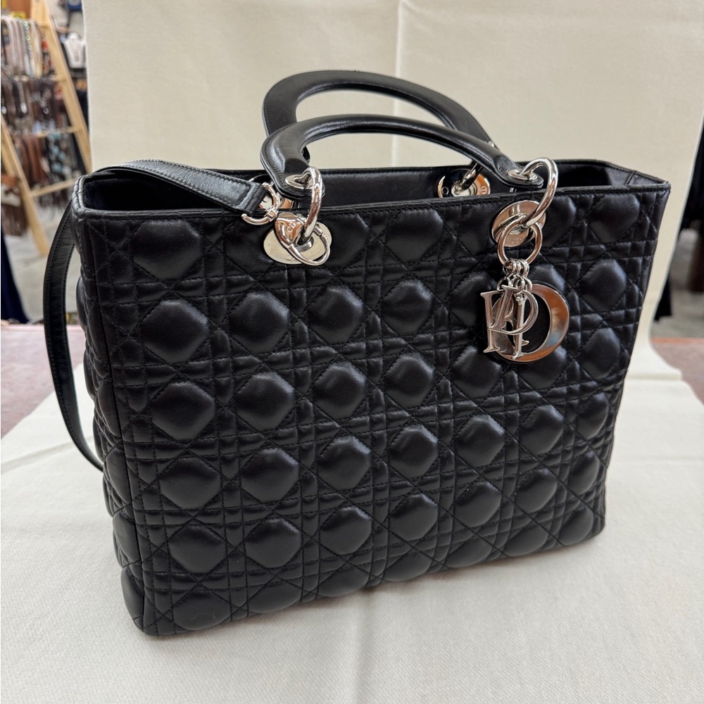 Dior Black Quilted Handbag